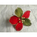 New Design Gold Fabric Artificial Christmas Flower